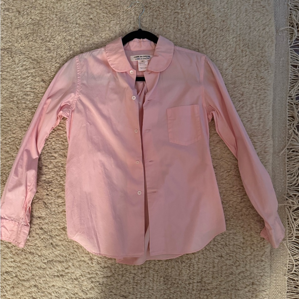 Comme Des Garçons Button-Up Shirt with Peter Pan Collar